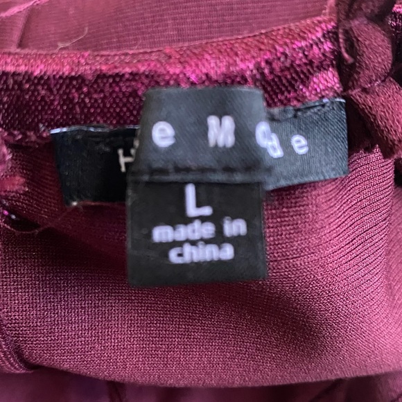 Wine colored Spaghetti strap balcony top body suit - Picture 3 of 5